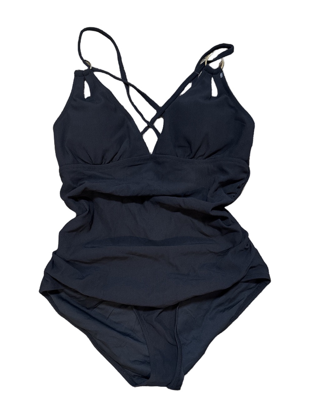 Black Crisscross Strappy One-Piece Swimsuit